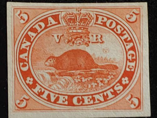 Canada #15P VF 1867 5c Vermilion Plate Proof on india paper