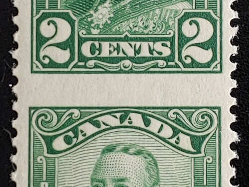 Canada #150e VFNH 1928 2c Perf by Imperf Pair, 250 made