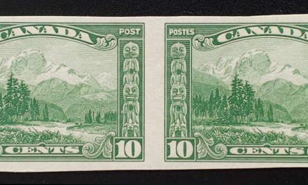 Canada #155a VFNH 1928 10c Mt Hurd Imperf Pair