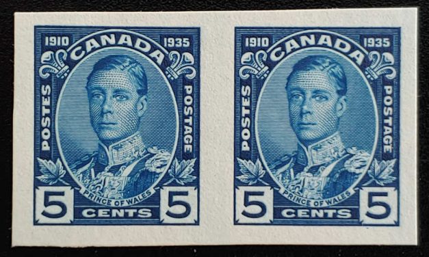 Canada #214P VF 1935 5c Prince of Wales Plate Proof Pair