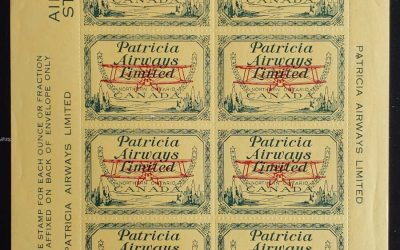 Patricia Airways #CL43 stamps Never Hinged 1928 Pane (8)
