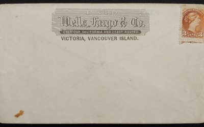 Wells Fargo Unu 3c SQ Victoria, V.I. Cover, ex Carr