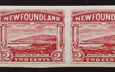 Newfoundland #132b VF Mint 1923/24 2c Imperf Pair
