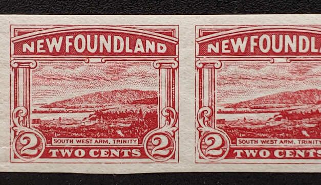 Newfoundland #132b VF Mint 1923/24 2c Imperf Pair