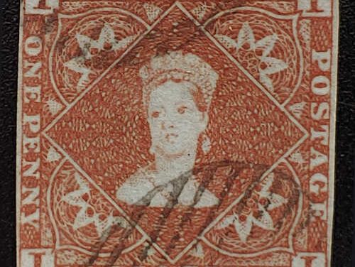 Nova Scotia #1 Fine Used 1853 1d Queen Victoria