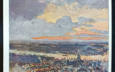 Germany 21 Feb 1915 Feldpost Used Zeppelin colour Art Postcard