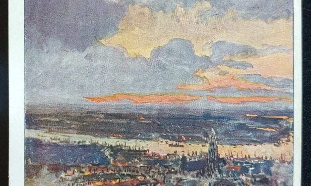 Germany 21 Feb 1915 Feldpost Used Zeppelin colour Art Postcard