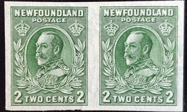 Newfoundland #186iii VF Unu 1932/37 2c Imperforate Pair