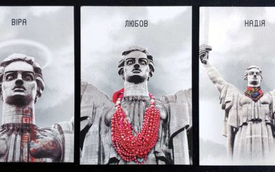 Ukraine Unused 2023 Mother of Ukraine Monument postcard trio*