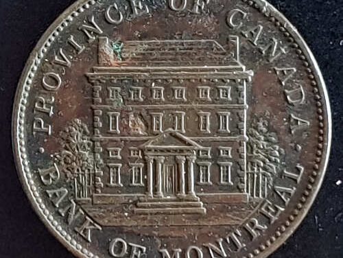 Province of Canada XF 1842 Bank of Montreal Penny Token