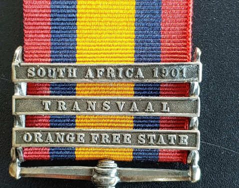 Queen’s S. Africa 1901 Medal, 3 clasps, named to Royal Highlander