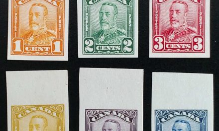 Canada #149P-154P VF 1928 George V Plate Proofs (6)