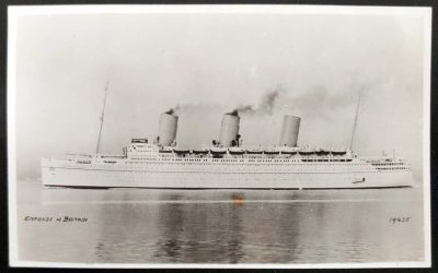 S.S. Empress of Britain Unused 1936 Hayward Postcard