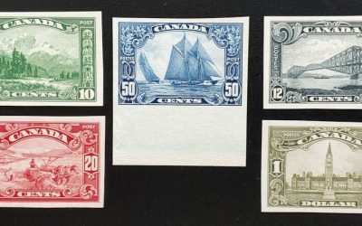 Canada #155P-159P VF 1928/29 Plate Proofs (5 diff)