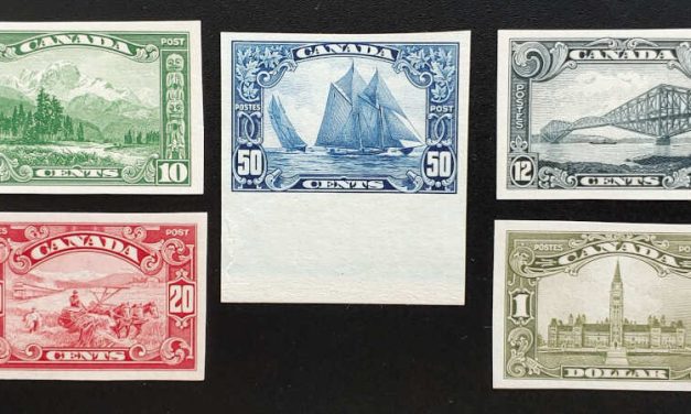 Canada #155P-159P VF 1928/29 Plate Proofs (5 diff)