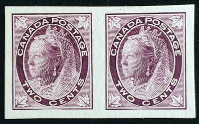 Canada #68P VF 1897 2c Plate Proof Pair, 667 made