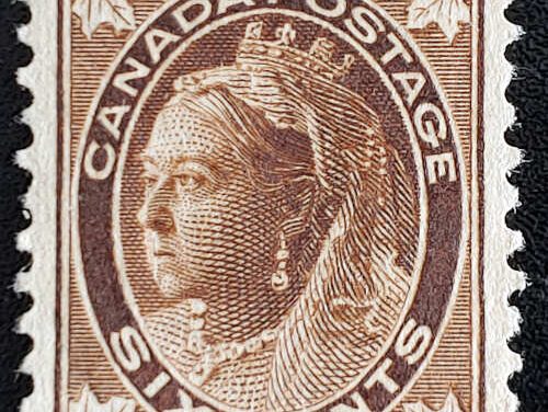 Canada #71 VF Mint 1897 6c QV Maple Leaf