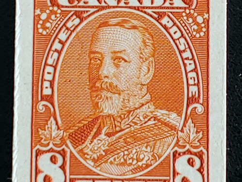 Canada #222P VF 1935 8c George V Plate Proof, 800 made
