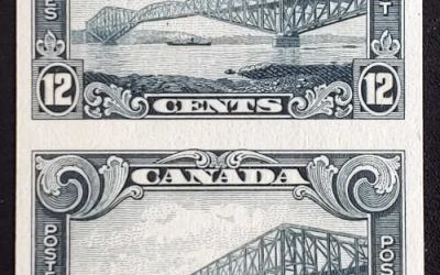 Canada #156a VFNH 1929 12c Imperforate Pair, 250 made