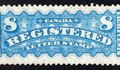 Canada #F3 well centered Unused 1876 8c R.L.S.