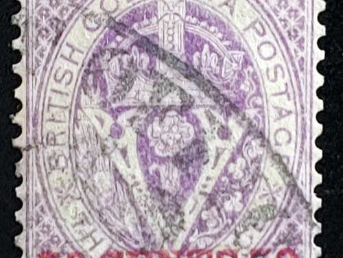British Columbia #17 VF Used 1869 50c on 3d Violet