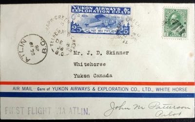 Yukon Airways #CL42 5 Dec 1928 27c pilot-signed FFC
