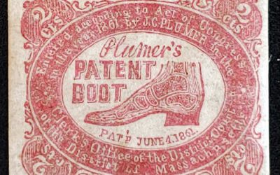 Massachusetts Mint Plumer’s Patent Boot 2c Revenue