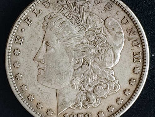 U.S.A. VF 1878 7 over 8 tail feathers Morgan Silver Dollar