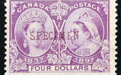 Canada #64S Fine Unused 1897 Specimen $4 Jubilee