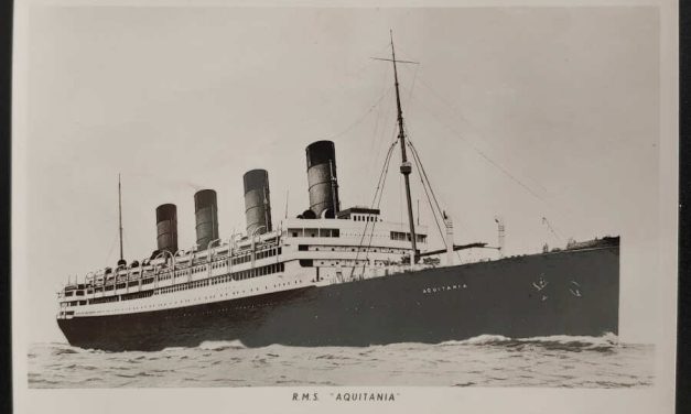 R.M.S. Aquitania Unused Real Photo Postcard