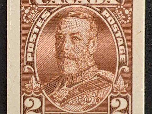 Canada #218P VF 1935 2c George V Plate Proof, 800 made