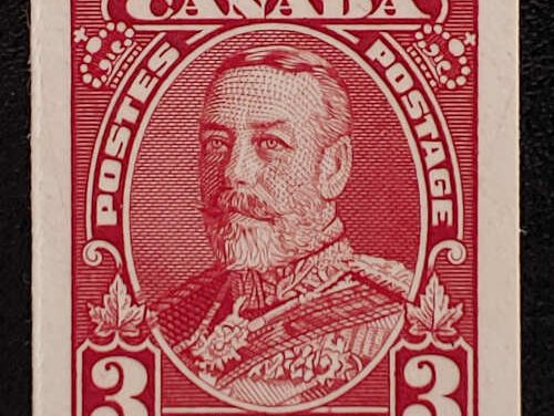 Canada #219P VF 1935 3c George V Plate Proof, 800 made