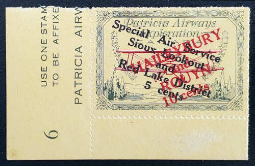 Patricia Airways #CL28 VF Mint LL 1926 5c on 10c