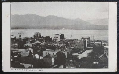 Vancouver City and Harbour unmailed Thomson Stnry Postcard to N.B.