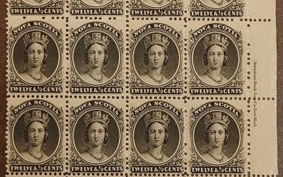 Nova Scotia #13 Never Hinged 1860/63 12.5c Imprint Block duo $2625