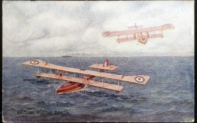 Belgium #112 23 Sep 1920 10c Flying Boats colour Art Postcard