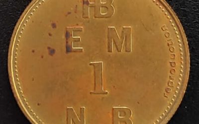 H.B.C./East Main Reproduction Brass Token trio, only 500 made