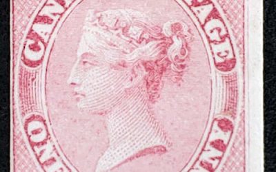 Canada #8 Fine Mint HR OG 1857 1/2d Rose
