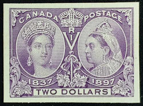 Canada #62P VF 1897 $2 Jubilee Plate Proof, 750 printed