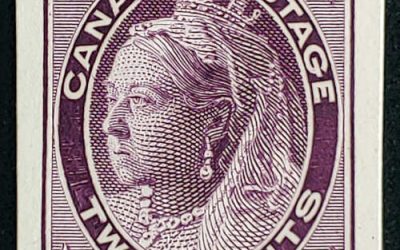 Canada #68P VF 1897 2c QV Leaf Plate Proof, 667 made