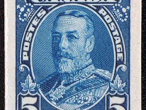 Canada #221P VF 1935 5c George V Plate Proof, 800 made