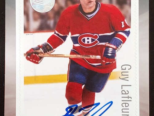 Guy Lafleur signed #2950i VFNH 2016 $1.80 Stamp Card