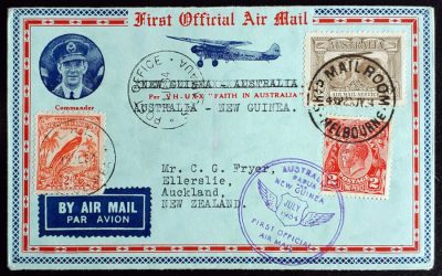 Australia/New Guinea 27 Jul 1934 mixed franked Flight Cover (3)