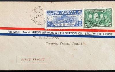 Yukon Airways #CL42 13 Apr 1928 27c Whitehorse/Carcross FFC