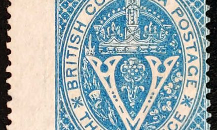 British Columbia #7 Fine Unu 1867 3d Blue wing margin