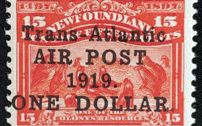 Newfoundland #C2a VF Mint 1919 No Comma Variety Airmail