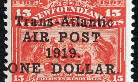 Newfoundland #C2a VF Mint 1919 No Comma Variety Airmail
