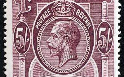 Falkland Islands #38 Fine+ Mint 1914 5/- George V