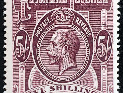 Falkland Islands #38 Fine+ Mint 1914 5/- George V