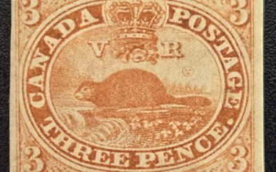 Canada #4a VF Mint 1853 3d Red Beaver